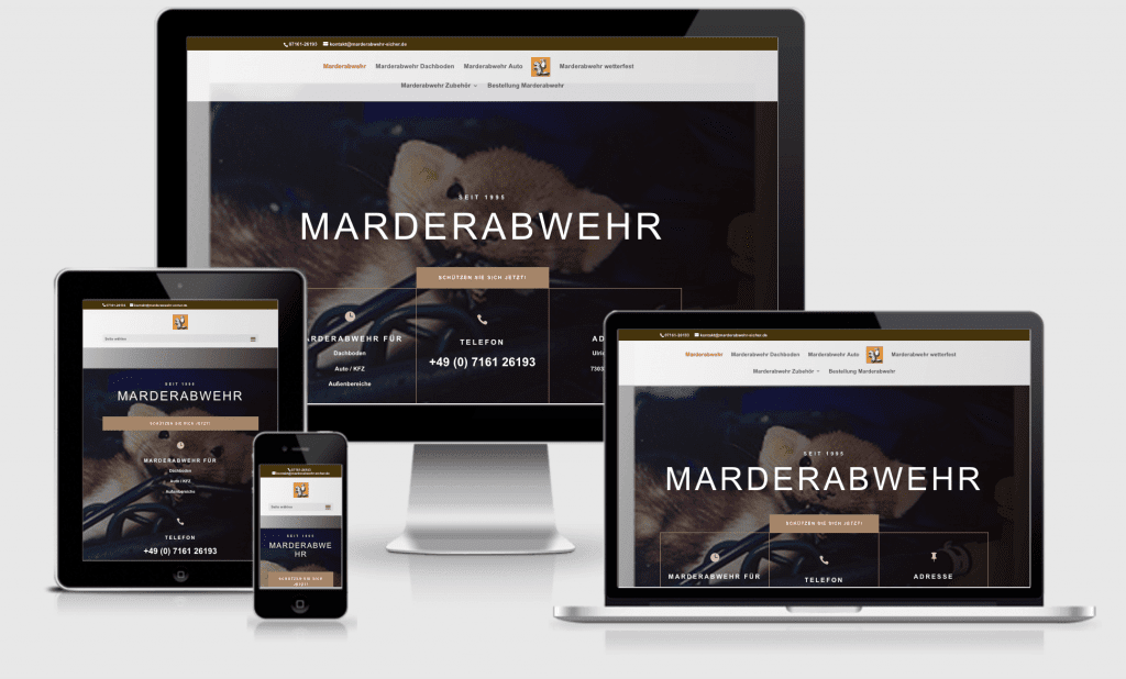 Webdesign - Erstellung Webseiten Text-Art | Relaunch Marderabwehr-Sicher