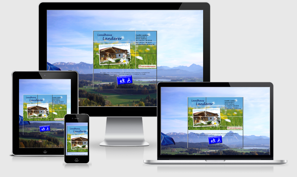 Landhaus Landerer - Webdesign HTML - Text-Art Göppingen
